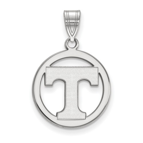 University of Tennessee Volunteers Small Sterling Silver Circle Pendant 1.73 gr