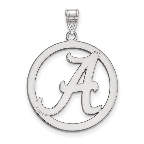 University of Alabama Crimson Tide Large Sterling Silver Circle Pendant 3.29 gr