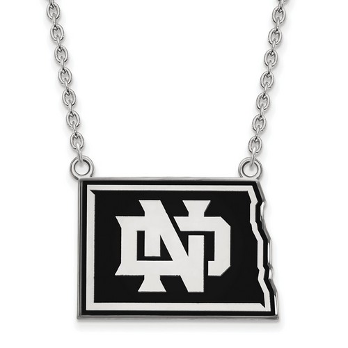 University of North Dakota Fighting Hawks Large Silver Pendant Necklace 8.20 gr