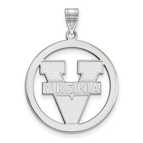 University of Virginia Cavaliers Large Sterling Silver Circle Pendant 3.70 gr