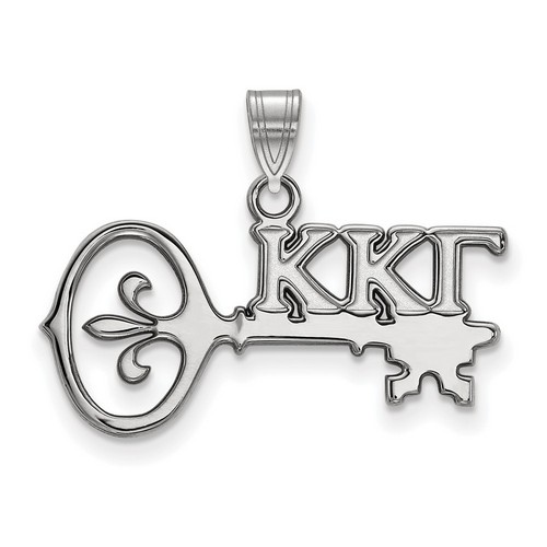 Kappa Kappa Gamma Sorority Small Pendant in Sterling Silver 1.75 gr