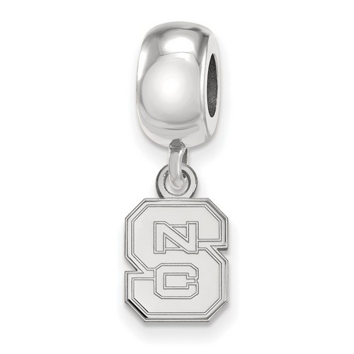NC State University Wolfpack XS Dangle Bead Charm in Sterling Silver 2.94 gr