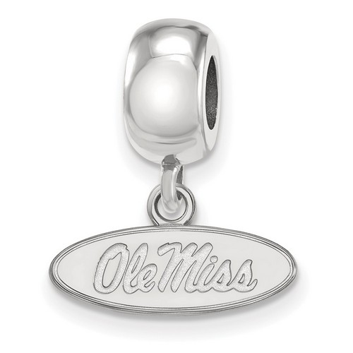 University of Mississippi Rebels XS Dangle Bead Charm in Sterling Silver 3.12 gr
