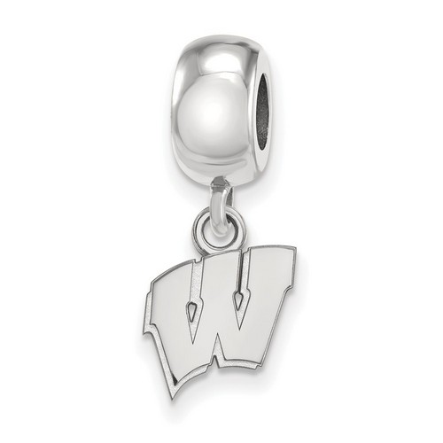 University of Wisconsin Badgers XS Dangle Bead Charm in Sterling Silver 3.02 gr