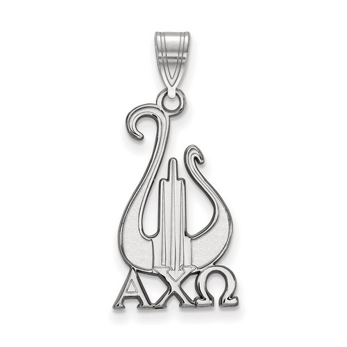 Alpha Chi Omega Sorority Medium Pendant in Sterling Silver 2.22 gr