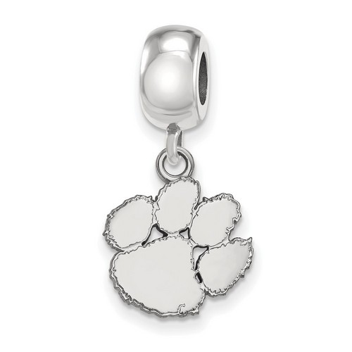 Clemson University Tigers Small Dangle Bead in Sterling Silver 3.70 gr