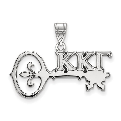 Kappa Kappa Gamma Sorority Medium Pendant in Sterling Silver 2.49 gr