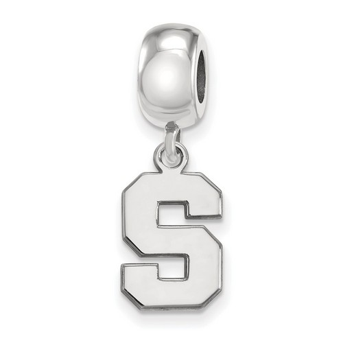 Michigan State University Spartans Small Dangle Bead in Sterling Silver 3.24 gr