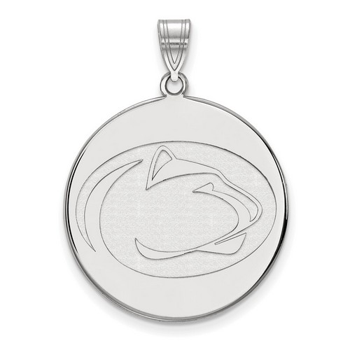 Penn State University Nittany Lions XL Disc Pendant in Sterling Silver 5.33 gr