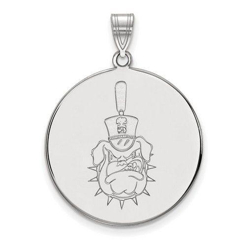 The Citadel Bulldogs XL Disc Pendant in Sterling Silver 5.85 gr