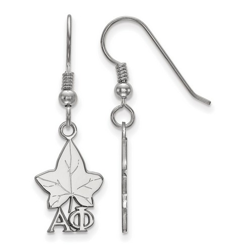 Alpha Phi Sorority Medium Dangle Earrings in Sterling Silver 2.04 gr