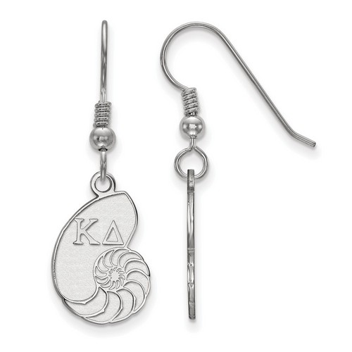 Kappa Delta Sorority Medium Dangle Earrings in Sterling Silver 2.04 gr