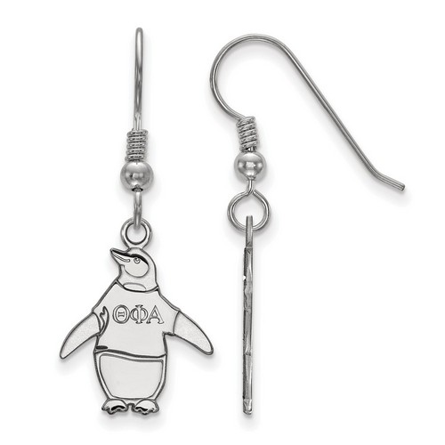 Theta Phi Alpha Sorority Medium Dangle Earrings in Sterling Silver 2.04 gr