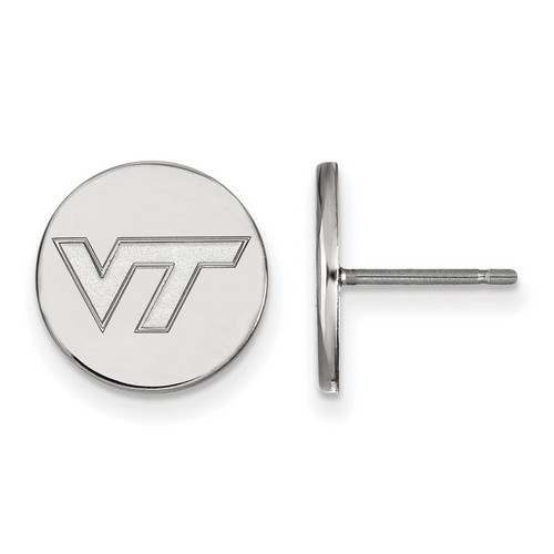 Virginia Tech Hokies Small Disc Earrings in Sterling Silver 2.11 gr
