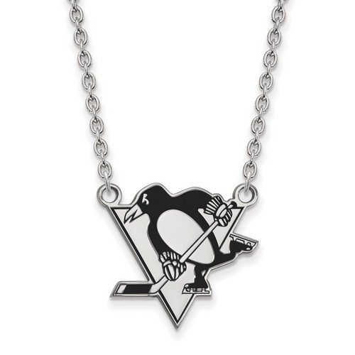 Pittsburgh Penguins Large Pendant Necklace in Sterling Silver 5.51 gr