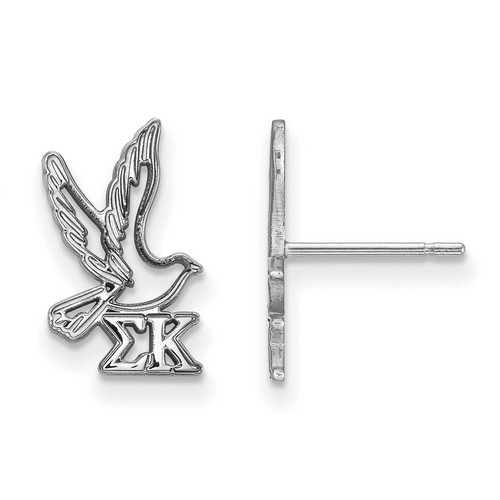 Sigma Kappa Sorority XS Post Earrings in Sterling Silver 1.01 gr
