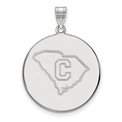 The Citadel Bulldogs XL Disc Pendant in Sterling Silver 5.58 gr
