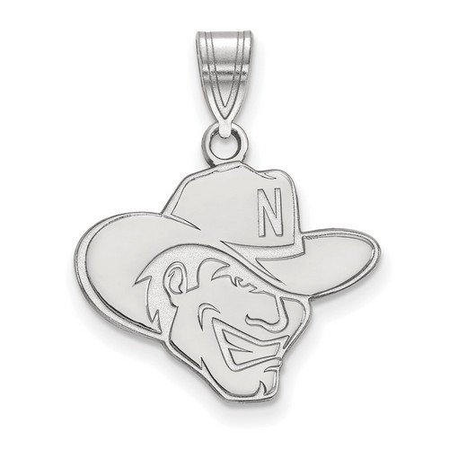 University of Nebraska Cornhuskers Medium Pendant in Sterling Silver 2.21 gr