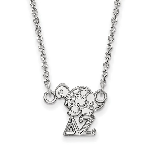 Delta Zeta Sorority XS Pendant Necklace in Sterling Silver 2.67 gr
