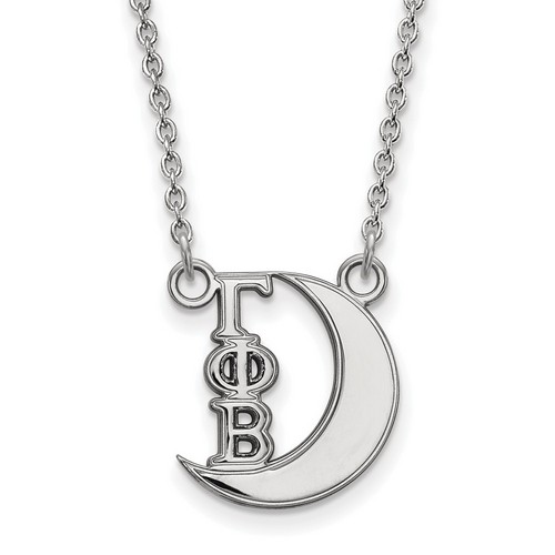 Gamma Phi Beta Sorority XS Pendant Necklace in Sterling Silver 2.67 gr