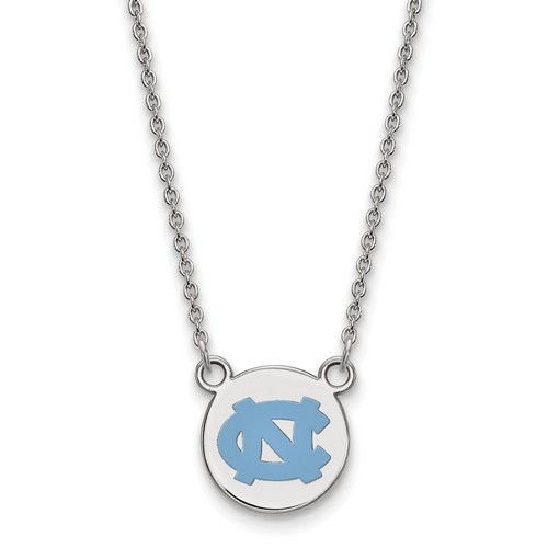 University of North Carolina Tar Heels Sterling Silver Disc Necklace 3.18 gr