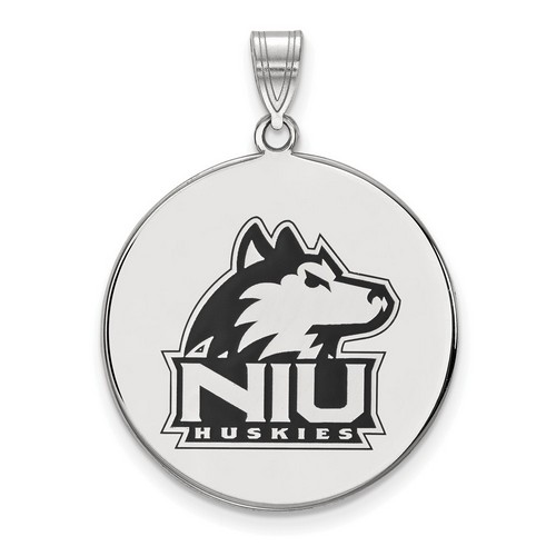 Northern Illinois University Huskies XL Disc Pendant in Sterling Silver 5.66 gr