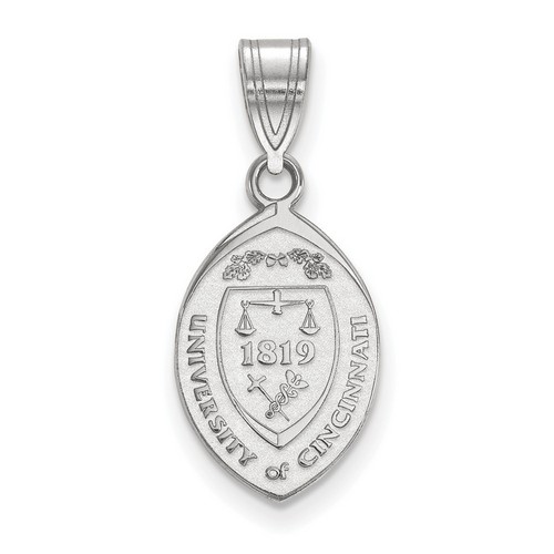 University of Cincinnati Bearcats Medium Sterling Silver Crest Pendant 1.38 gr
