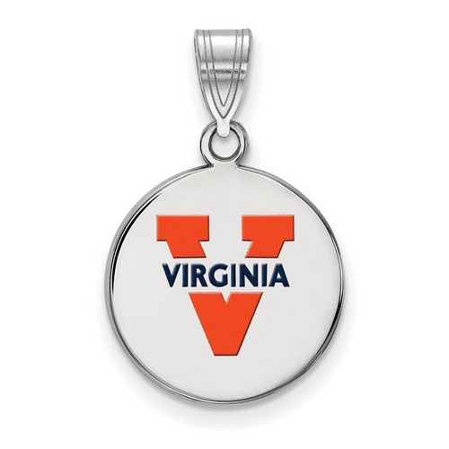 University of Virginia Cavaliers Medium Disc Pendant in Sterling Silver 2.29 gr