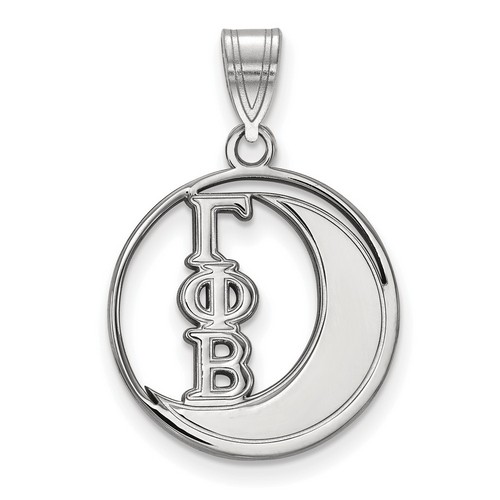 Gamma Phi Beta Sorority Small Circle Pendant in Sterling Silver 1.65 gr