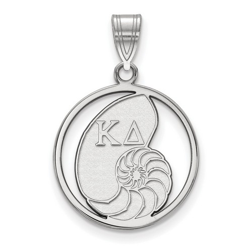 Kappa Delta Sorority Small Circle Pendant in Sterling Silver 1.65 gr
