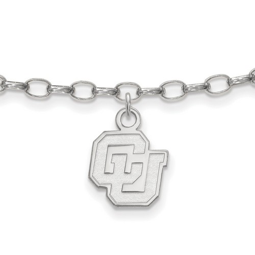 University of Colorado Buffaloes Anklet in Sterling Silver 3.20 gr