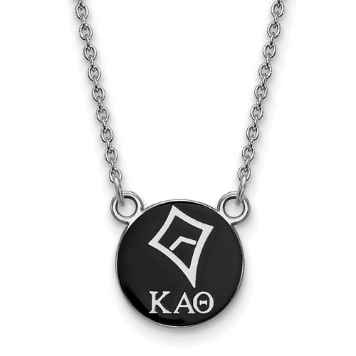 Kappa Alpha Theta Sorority XS Pendant Necklace in Sterling Silver 3.10 gr