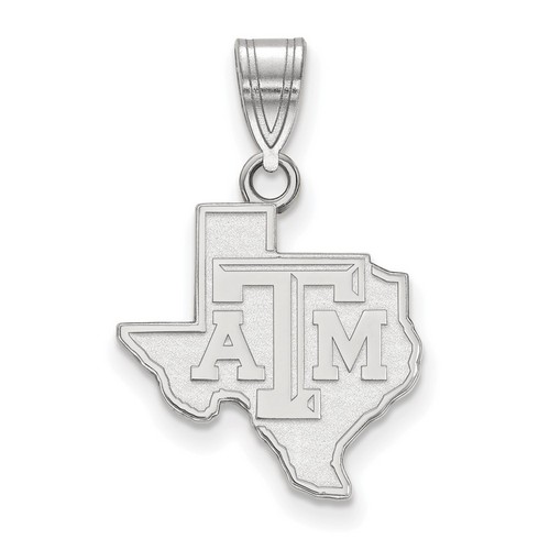 Texas A&M University Aggies Medium Pendant in Sterling Silver 1.67 gr