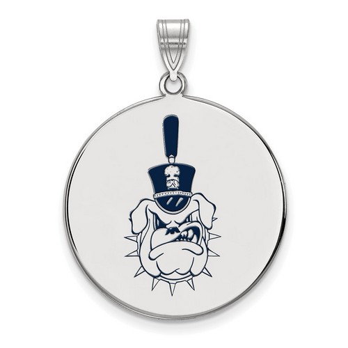 The Citadel Bulldogs XL Disc Pendant in Sterling Silver 5.68 gr