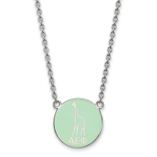 Alpha Epsilon Phi Sorority Small Pendant Necklace in Sterling Silver 5.89 gr