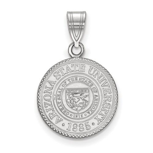 Arizona State University Sun Devils Medium Crest Sterling Silver Pendant 2.07 gr