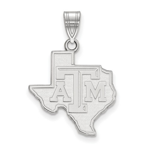 Texas A&M University Aggies Large Pendant in Sterling Silver 2.26 gr