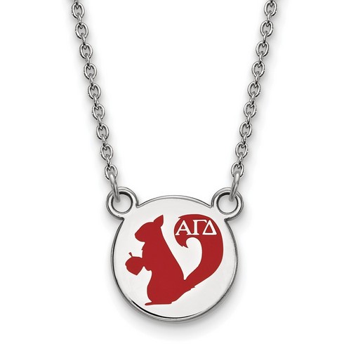 Alpha Gamma Delta Sorority XS Pendant Necklace in Sterling Silver 3.34 gr