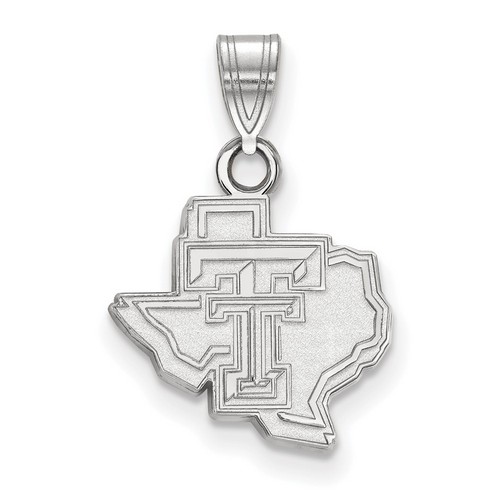 Texas Tech University Red Raiders Small Pendant in Sterling Silver 1.07 gr