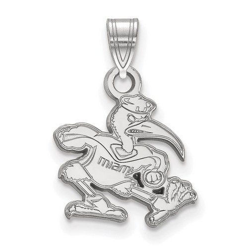 University of Miami Hurricanes Small Pendant in Sterling Silver 1.28 gr