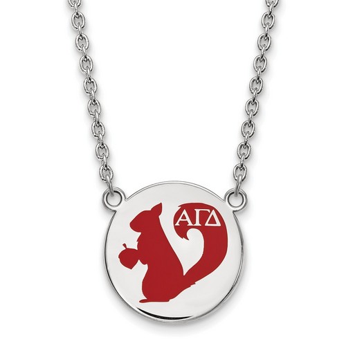Alpha Gamma Delta Sorority Small Pendant Necklace in Sterling Silver 6.53 gr