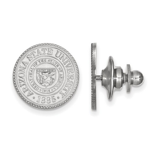 Arizona State University Sun Devils Crest Lapel Pin in Sterling Silver 1.93 gr