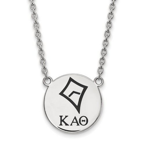 Kappa Alpha Theta Sorority Small Pendant Necklace in Sterling Silver 6.53 gr