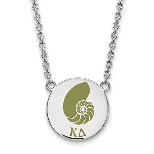 Kappa Delta Sorority Small Pendant Necklace in Sterling Silver 6.53 gr