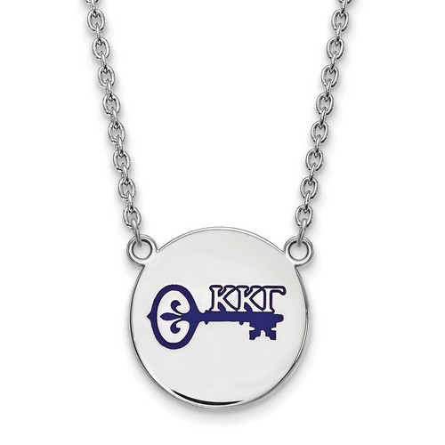 Kappa Kappa Gamma Sorority Small Pendant Necklace in Sterling Silver 6.53 gr