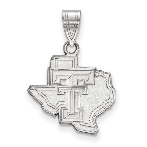 Texas Tech University Red Raiders Medium Pendant in Sterling Silver 1.85 gr