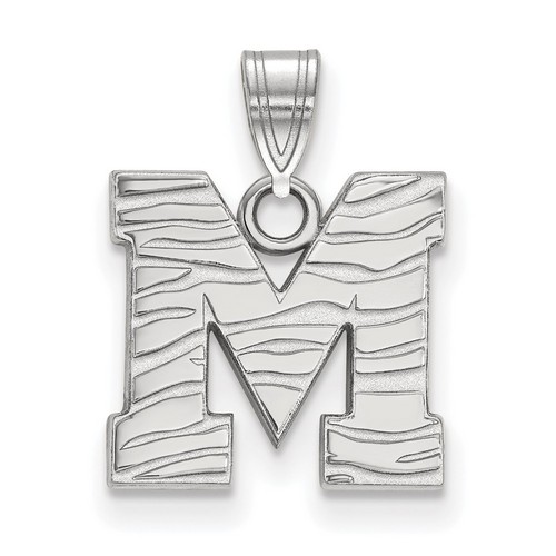 University of Memphis Tigers Small Pendant in Sterling Silver 1.54 gr