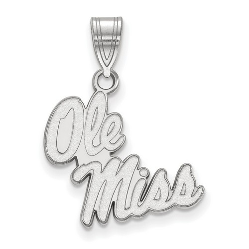 University of Mississippi Rebels Medium Pendant in Sterling Silver 1.61 gr