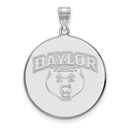 Baylor University Bears XL Disc Pendant in Sterling Silver 5.63 gr