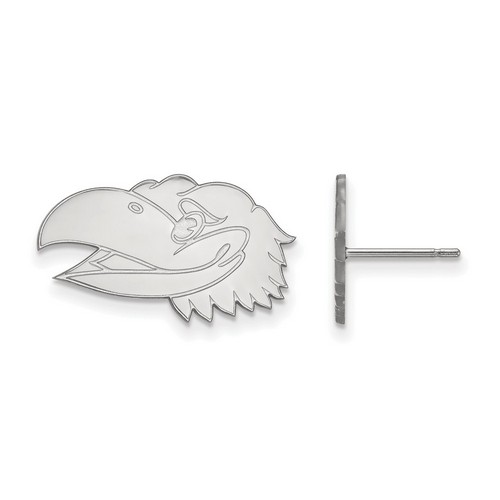 University of Kansas Jayhawks Small Post Earrings in Sterling Silver 2.89 gr